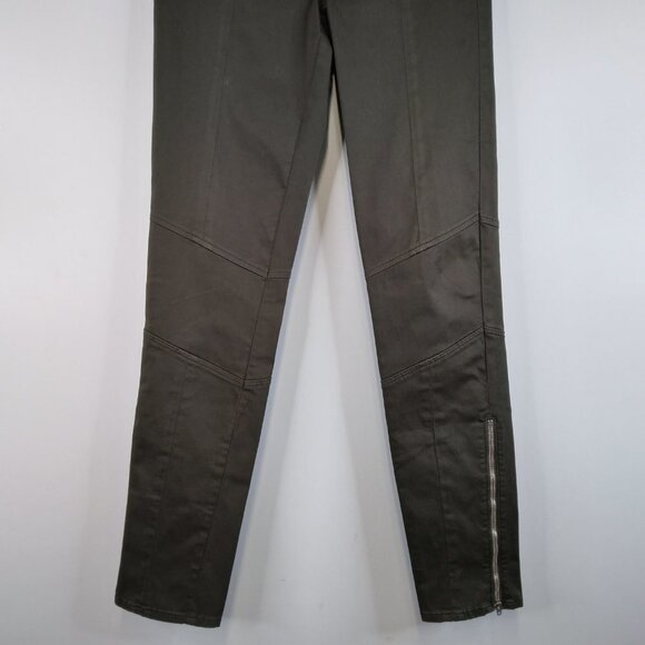 J Brand West Point Green Zipper Skinny Jeans Stretch Pants Size 26 - Picture 4 of 13